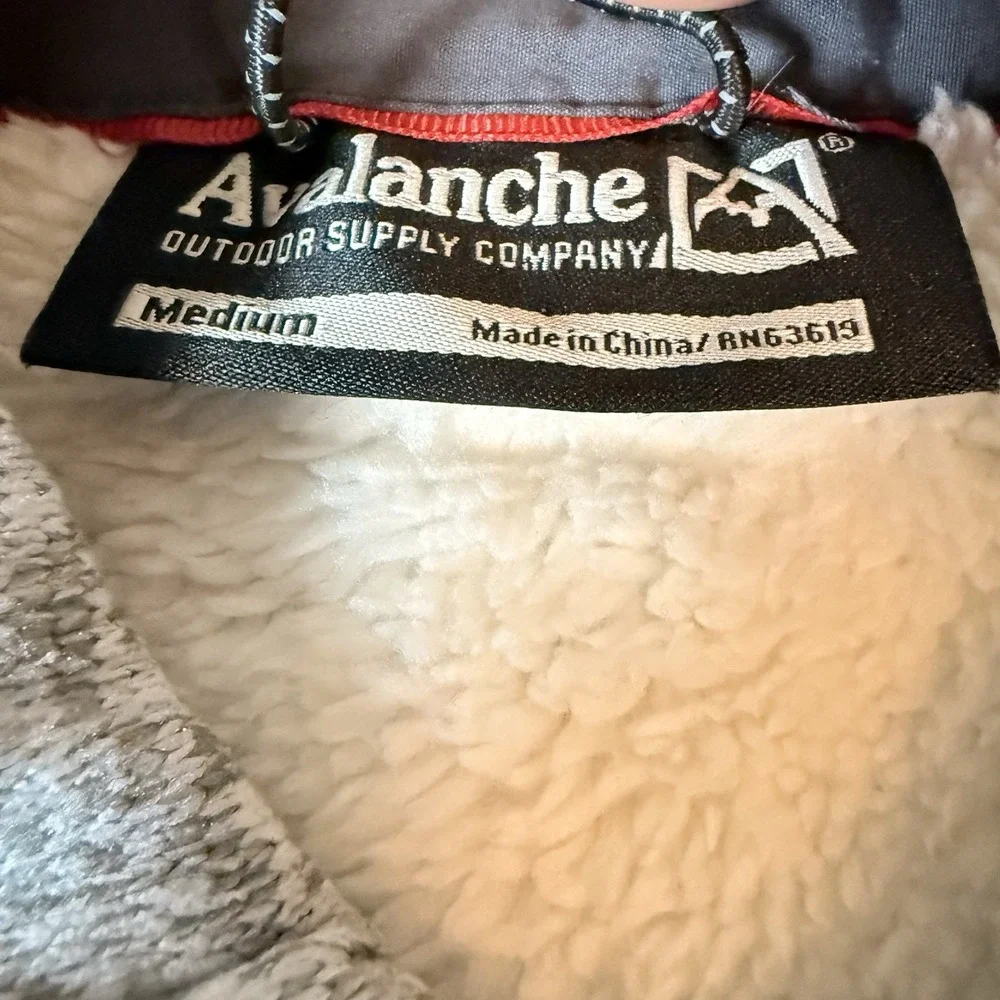 Avalanche Men's Fleece Lined Shirt Jacket Heavyweight Outdoor Workwear Coat Gray